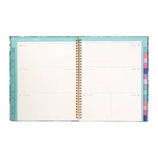 greenroom 2025-2026 Weekly/Monthly Planner 8.5"x10.75" Hardcover Garden Floral Sage image {3}
