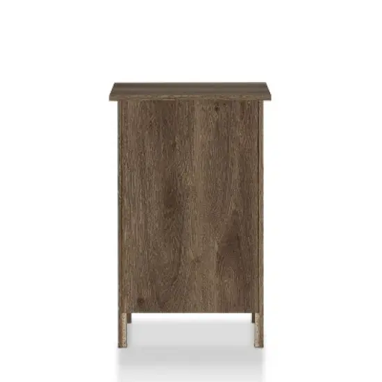 Cecilia 3 Drawer Nightstand Walnut - miBasics image {4}