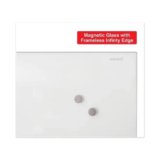 Universal Frameless Magnetic Glass Marker Board 36" x 24" White 43202 image {4}
