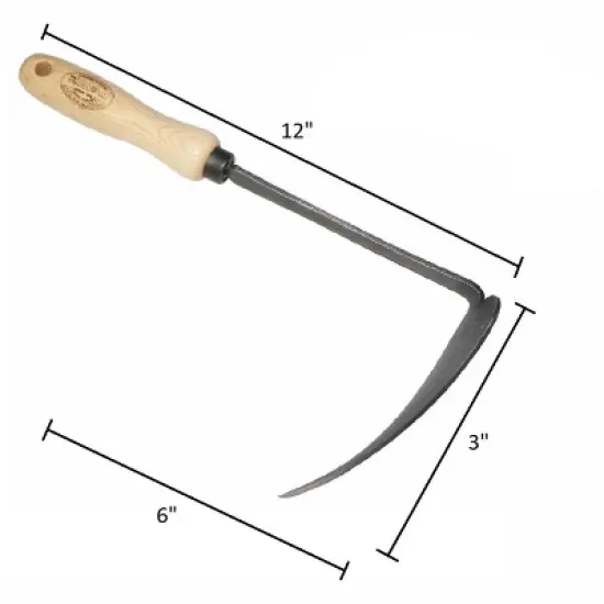DeWit Korean Left-Hand Hoe &ndash; Versatile Gardening Tool for Digging & Cultivating image {1}
