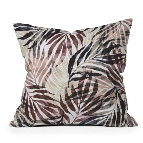 16" x 16" Marta Barragan Camarasa Tropical Modern Abstract Outdoor Throw Pillow Cream - Deny Designs: UV & Mildew Resistant image {3}