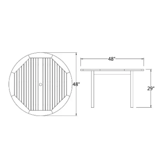 Cambridge Casual 5pc Vermont Teak Wood Outdoor Patio Dining Set Brown image {10}