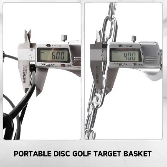 GSE Portable 12-Chain Disc Golf Basket, Metal Flying Disc Golf Practice Target image {6}