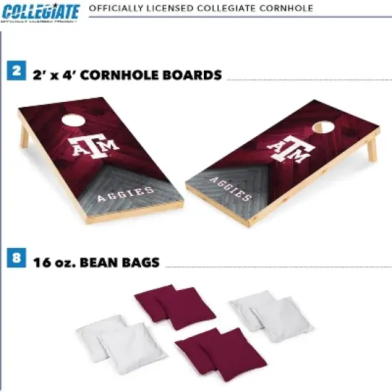 NCAA Texas A&M Aggies 2'x4' Wood Cornhole Set image {1}