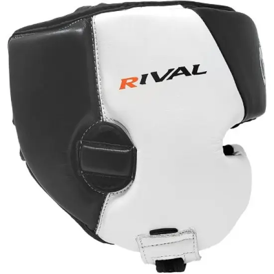 Rival Boxing RHG20 Traditional Headgear with Cheek Protectors - Black/White image {3}