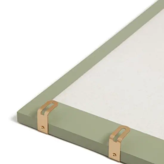 U Brands 11"x17" Modern Wall Organizer Center Linen Bulletin Forest Fog image {3}