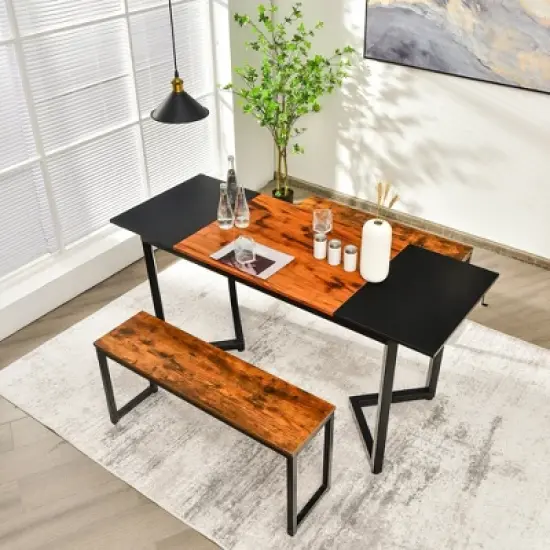 Costway 63'' Large Computer Desk Study Workstation Conference Table Home Office image {2}