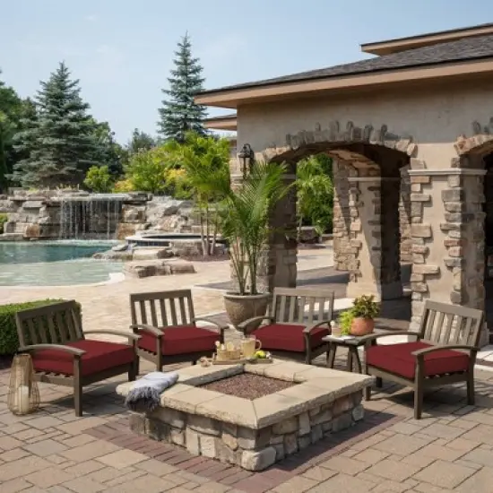 ProFoam Outdoor Deep Seat Bottom Cushion - Classic Red - Arden Selections image {4}