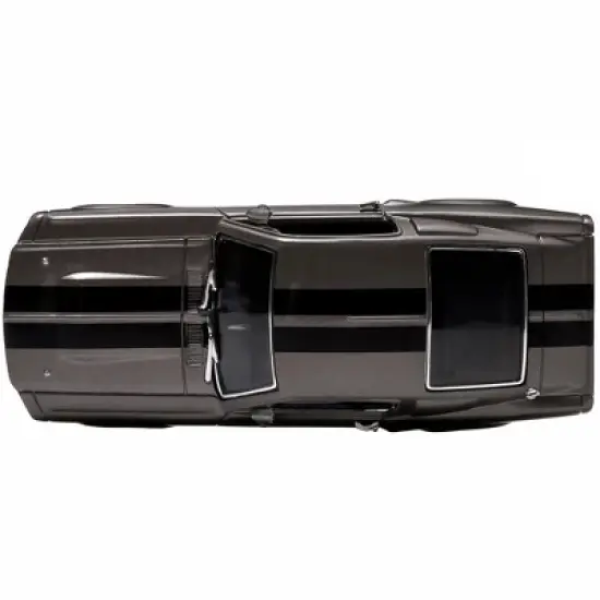 1967 Ford Mustang Custom "Eleanor" Gray Met. w/ Black Stripes "Gone in 60 Seconds" (2000) Movie 1/43 Diecast Model by Greenlight image {2}
