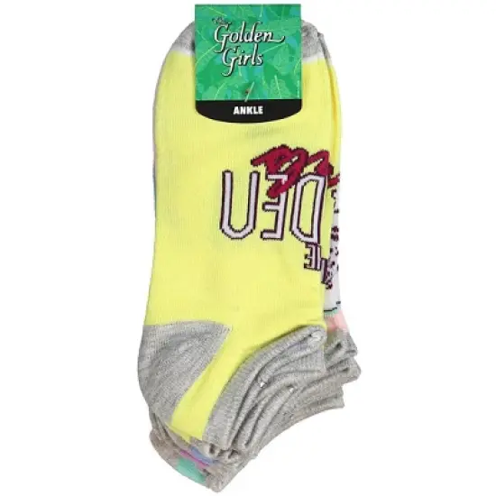 The Golden Girls 5 Pair Character Ankle Socks Multicoloured image {2}