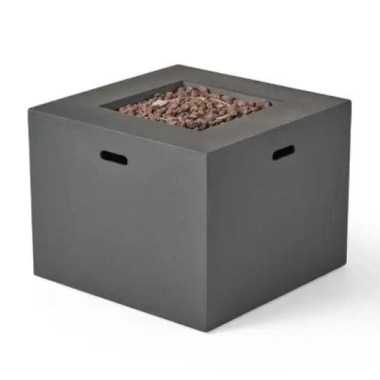 GDFStudio Hearth Outdoor 40,000 BTU Lightweight Concrete Square Fire Pit Table image {7}