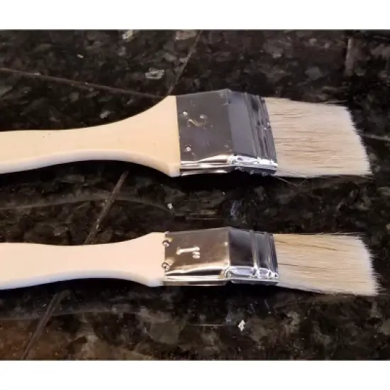 Handy Housewares 2-Piece Jumbo Barbecue BBQ Angled Basting Brushes with Extra-Long Handles - 1" and 2" Wide image {3}