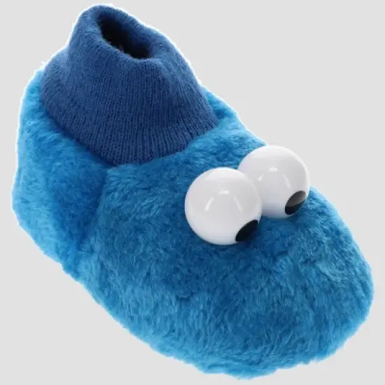 Toddler Sesame Street Cookie Monster Sock Slippers - Blue image {2}