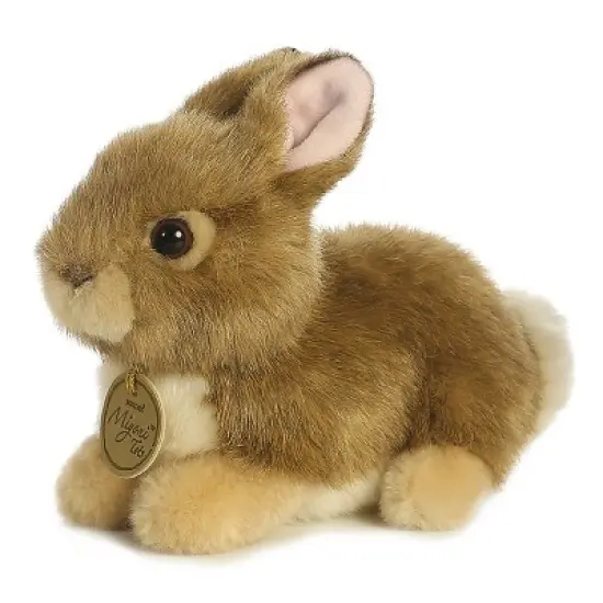 Aurora Miyoni Tots 7" Baby Bunny Brown Stuffed Animal image {1}