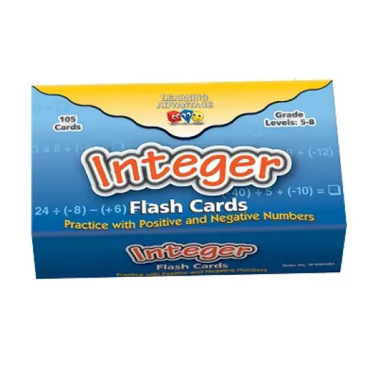 Learning Advantage Integer Flash Cards image {1}