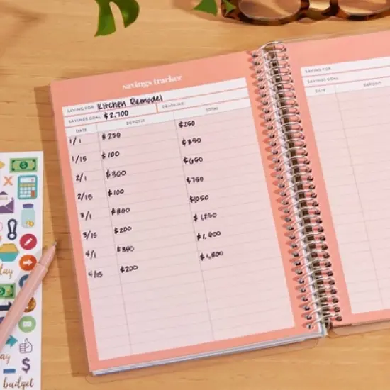 erin condren Budget Journal Classic Striped/Every Little Bit Counts image {14}