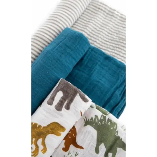 Little Unicorn Cotton Muslin Swaddle Blanket - 3pk image {2}