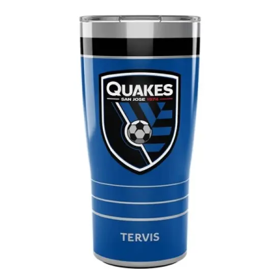 MLS San Jose Earthquakes 20oz MVP Stripe Stainless Steel Tumbler image {3}