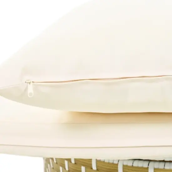 Gulches Beige Round Patio Chaise Lounges with Retractable Canopy - Outdoor Sectional Sofa Set image {13}