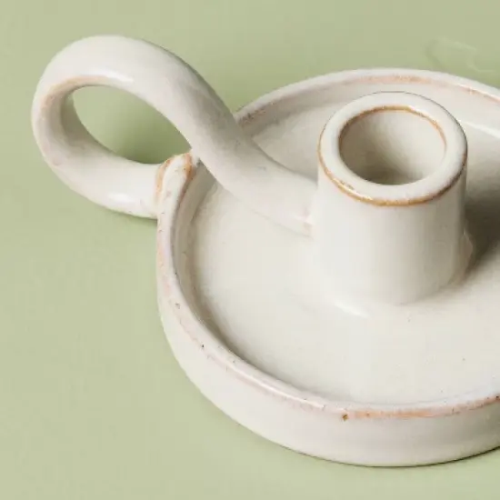 Ceramic Taper Candle Holder Sour Cream - Hearth & Hand&trade; with Magnolia image {2}
