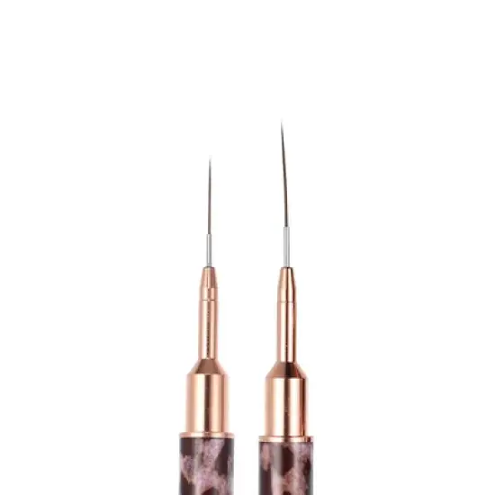 Unique Bargains Double Ended Acrylic Nail Art Brush Gel Polish Nail Art Decorations Pen Tools for Home DIY Manicure Leopard Print image {2}