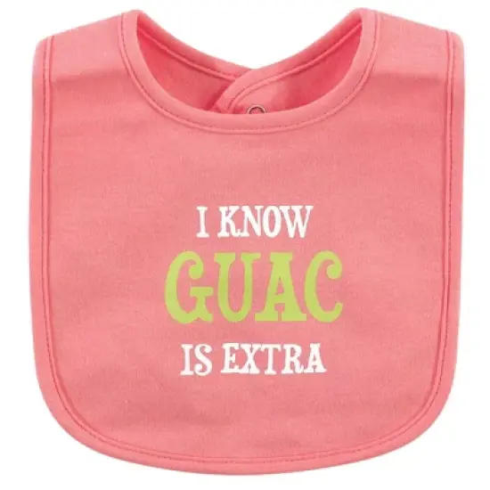 Hudson Baby Infant Girl Cotton Bibs, Food Puns Girl, One Size image {8}