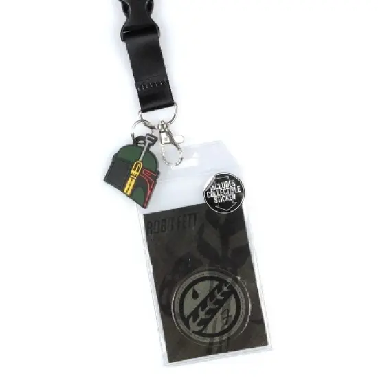 Star Wars Boba Fett Bounty Hunter Suit Up Lanyard ID Badge Holder image {1}