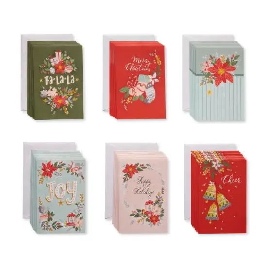 American Greetings 48ct Assorted Boxed Holiday Greeting Card Pack image {6}
