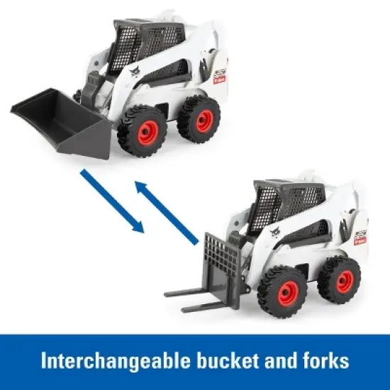 Tomy 1/16 Big Farm Bobcat S450 Skid Steer Loader and E35 Excavator Set 47356 image {6}