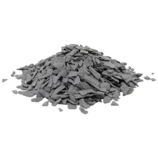 Bright Creations 2lb Natural Slate Rocks for Aquarium, Fairy Mini Garden, Reptile Enclosure, 0.4-0.75 in, Grey image {4}