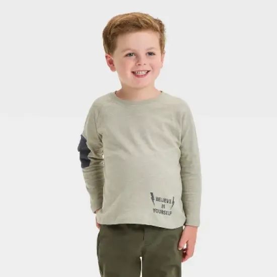 Grayson Mini Toddler Boys' Long Sleeve Pocket Jersey T-Shirt - Olive Green image {4}