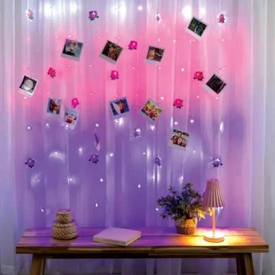 Celestial Garden Roses Curtain Lights with Clips image {1}