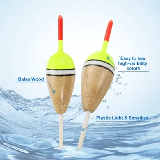 Unique Bargains Plastics Oval Bobber Gear Fishing Floats Rigs 4 Pcs 2.4 Inch image {3}