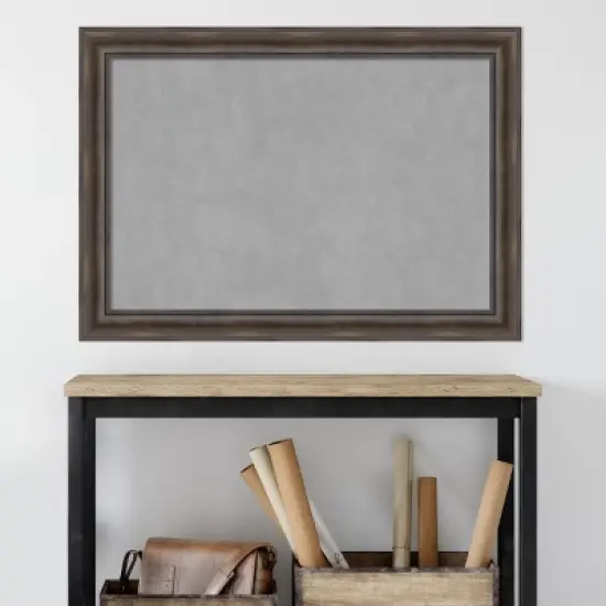 Amanti Art Rustic Pine Brown Framed Magnetic Board 41 x 29 in. image {6}