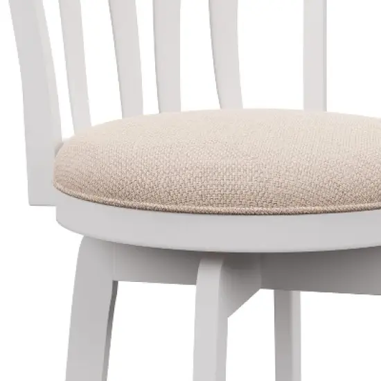 30" Savana Wood Bar Height Swivel Stool White - Hillsdale Furniture image {9}