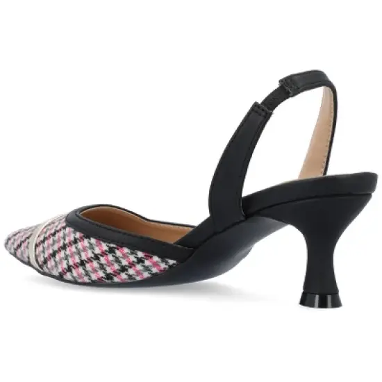 Journee Collection Womens Nellia Slip On Kitten Heel Mule Pump image {6}