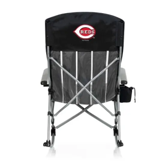 MLB Cincinnati Reds Outdoor Rocking Camp Chair - Black image {1}