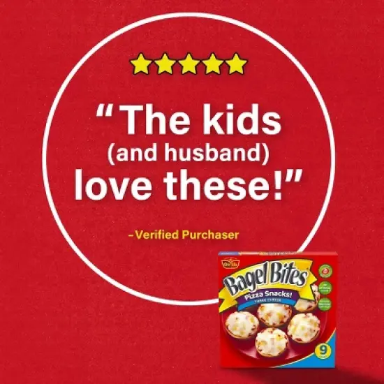 Bagel Bites Three Cheese Mini Pizza Bagel Frozen Snacks - 7oz/9ct image {2}