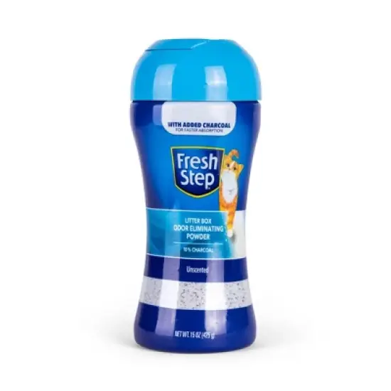 Fresh Step Odor Eliminating Charcoal Powder Cat Litter Box - 15oz image {6}