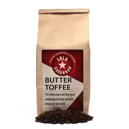 Lola Savannah Butter Toffee Whole Bean Caffeinated Coffee - 32oz image {9}