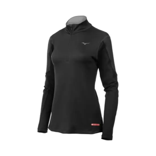 Mizuno Women's Breath Thermo Base Layer Half Zip Running Pullover image {2}
