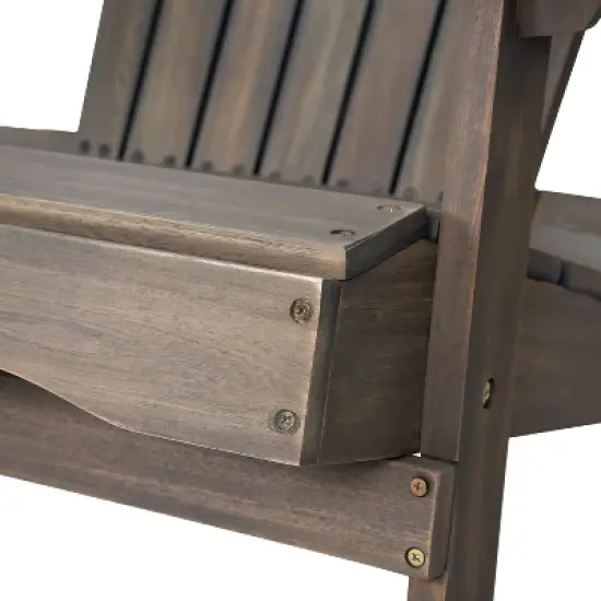 Gulches Outdoor Portable Chairs - Folding Adirondack Chair, Gray image {11}