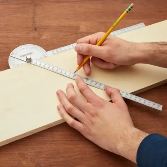 Okuna Outpost 30cm Stainless Steel Swing Arm Angle Protractor for Construction, Woodworking, Engineering, Architecture, 7.9 x 5.1 in image {2}