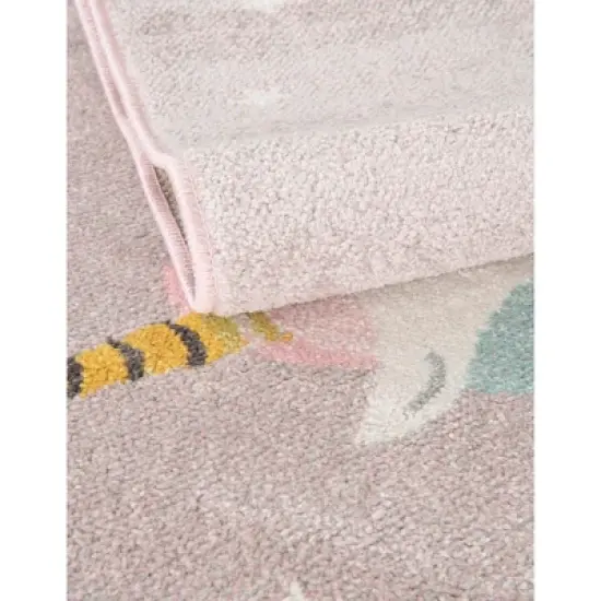 Unique Loom Whimsy Kids Alicorn Unicorn Indoor Woven Area Rug image {4}