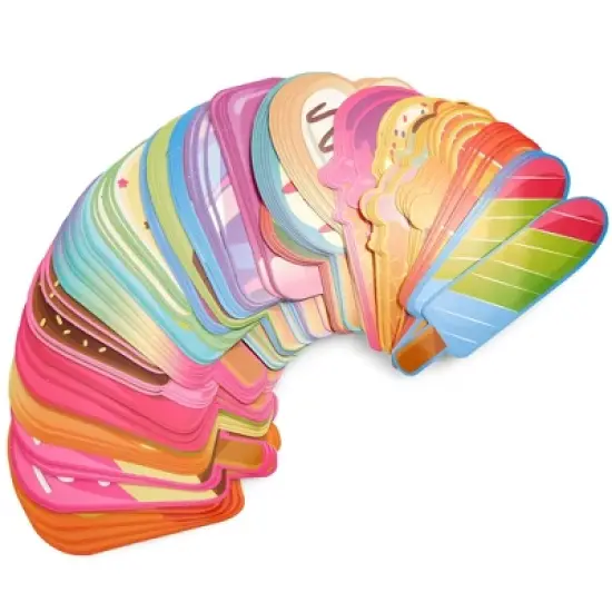 Paper Junkie 120-Pack Bulk Ice Cream Bookmarks for Students, Classroom Supplies, Cute and Colorful, 6 in, Ages 3-14 image {4}
