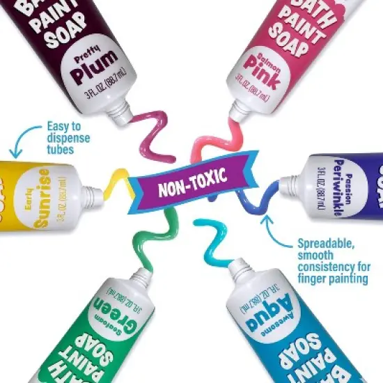 Tub Works&reg; Bath Paint Soap Bath Toy, Pastel 6 Pack image {3}