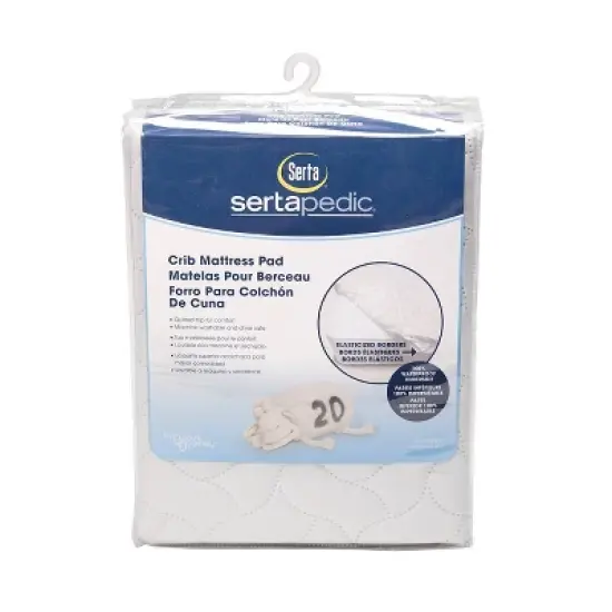Serta SertaPedic Fitted Crib Mattress Pad image {1}