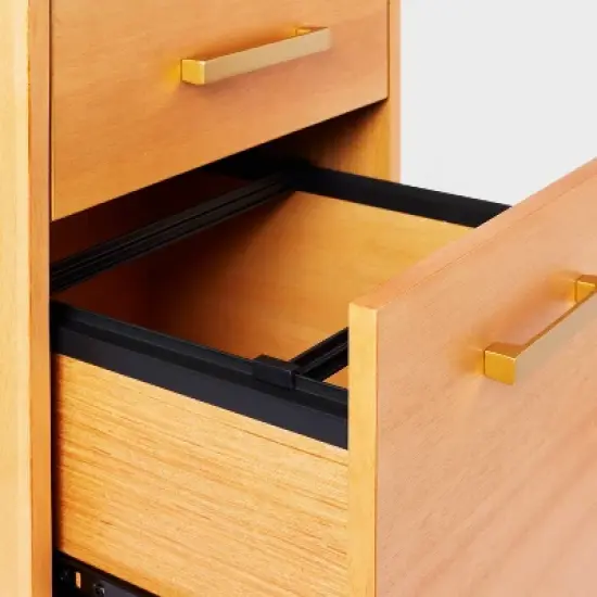 Wood Mid Century File Cabinet Light Brown - Threshold&trade; image {4}