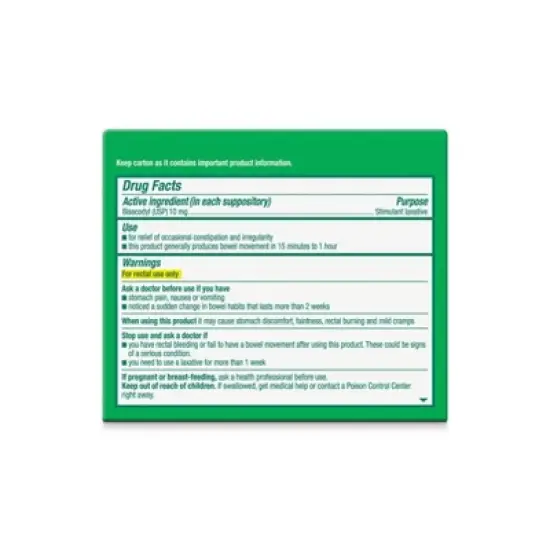 Dulcolax Gentle and Predictable Fast Relief Laxative Suppositories - 28ct image {1}