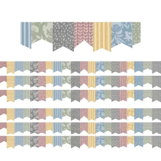 Teacher Created Resources&reg; Classroom Cottage Pennants Die-Cut Border Trim, 35 Feet Per Pack, 6 Packs image {4}